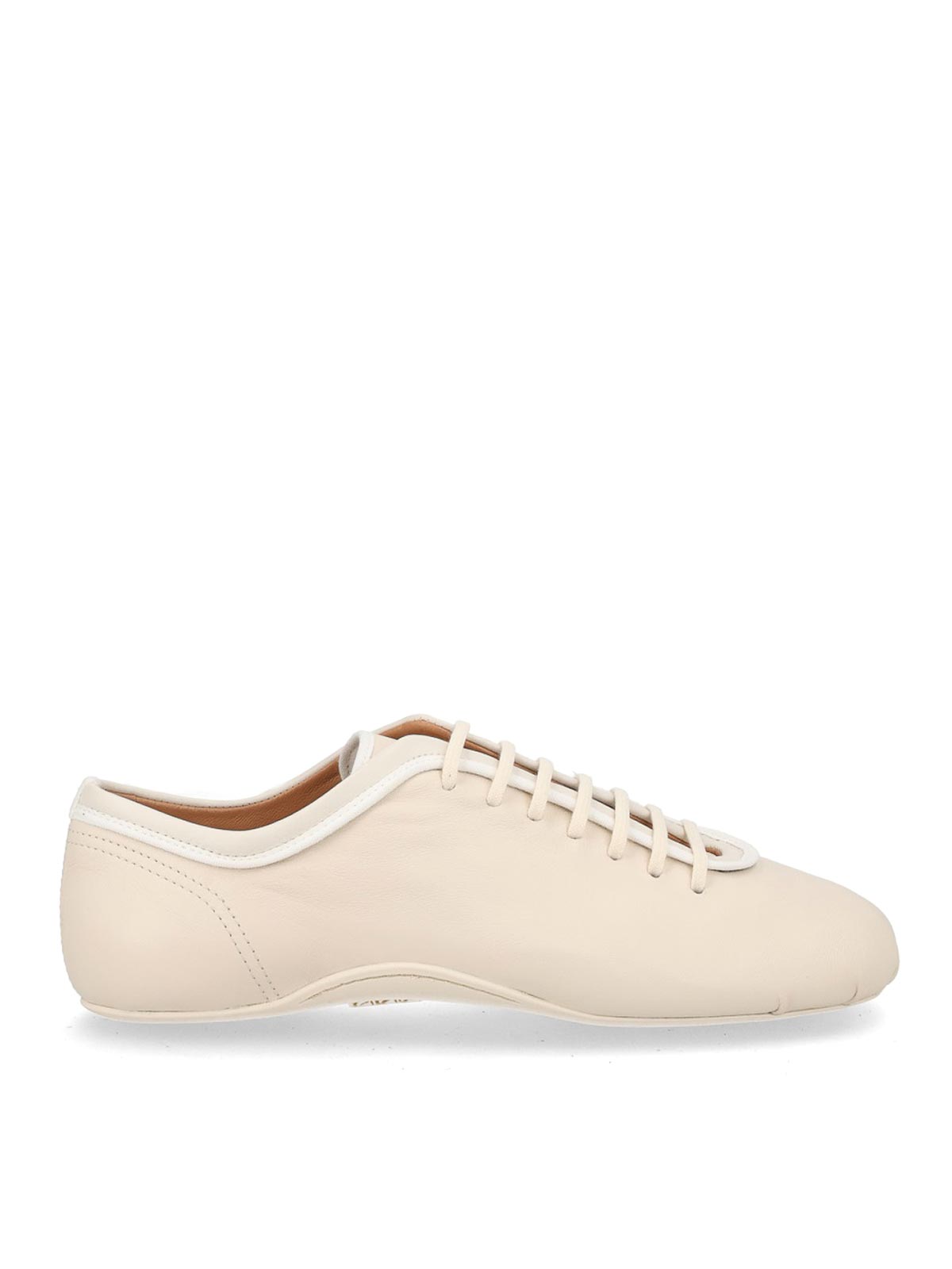 Dries Van Noten Leather Ballerina Sneaker In White