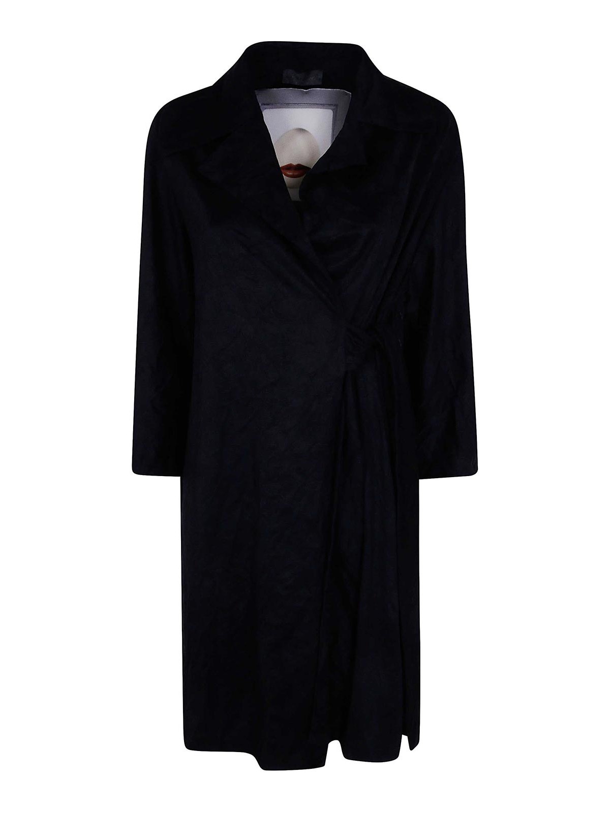 Maria Calderara Manteau En Cuir - Noir