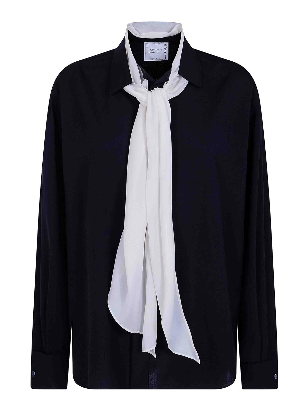 Sacai Suiting Shirt In Black