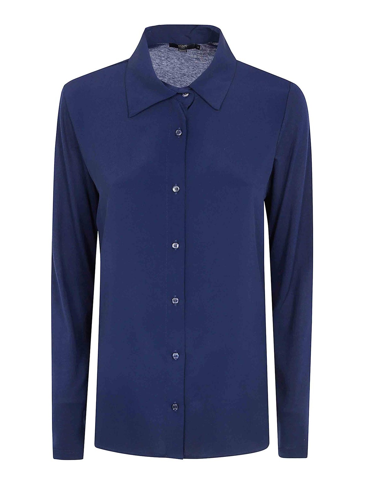 Seventy Jersey Crepe Shirt In Blue