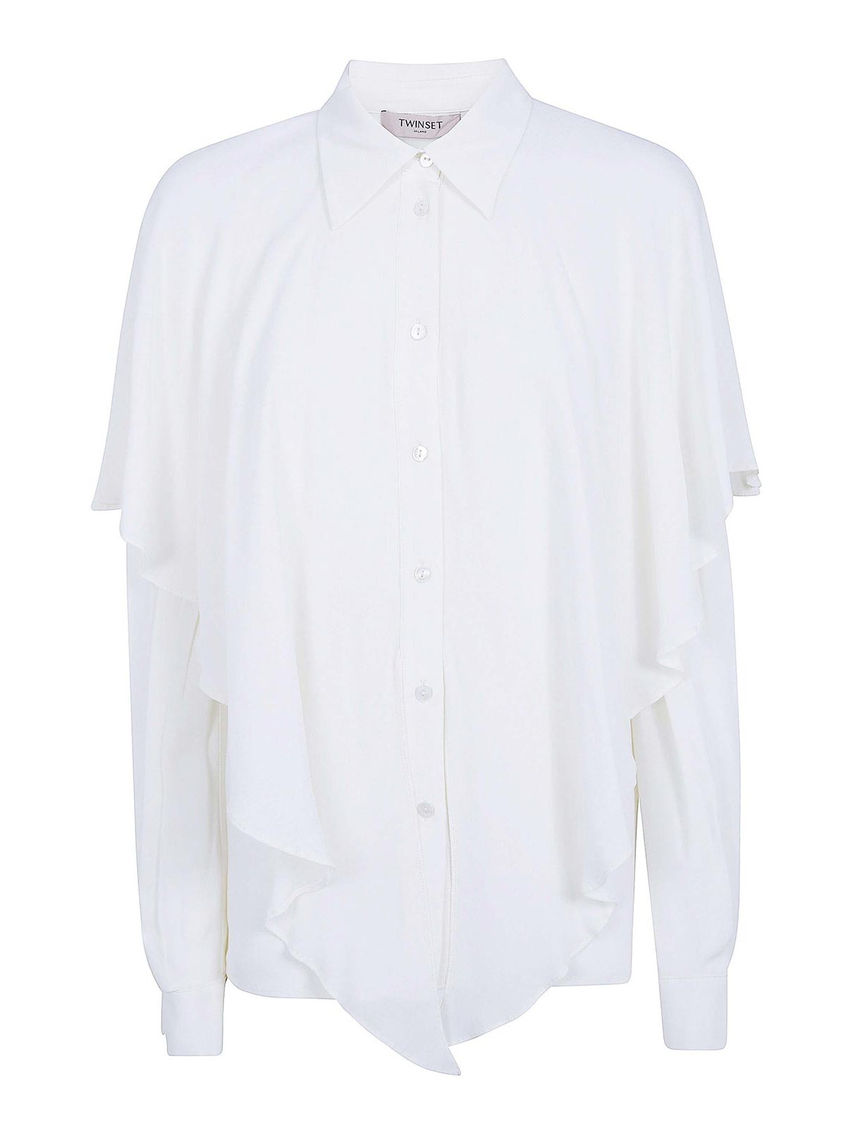 Twinset Draped Shirt In White