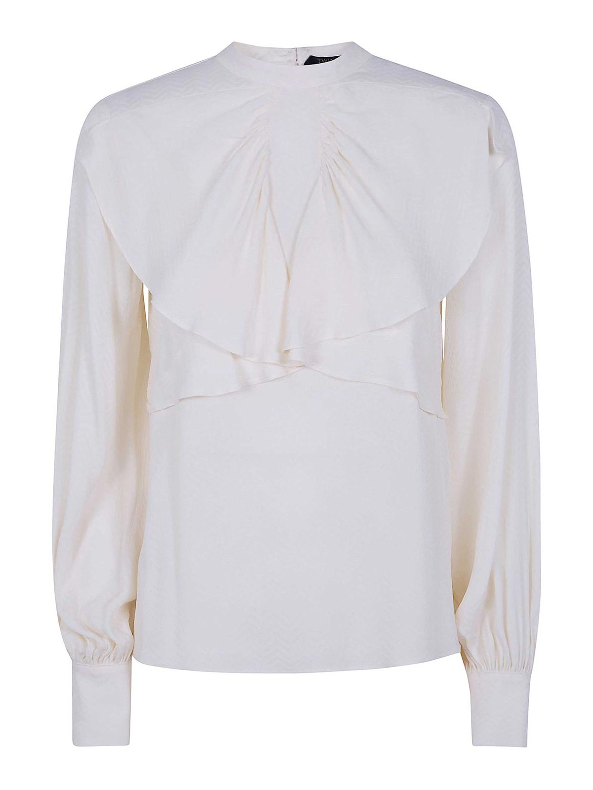 Twinset Draped Shirt In White