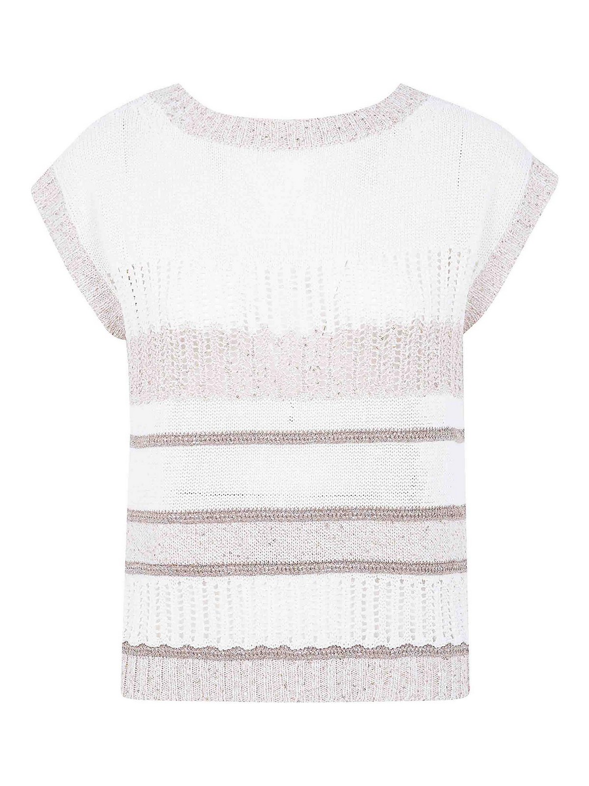 D. Exterior Pull Col Bateau - Blanc