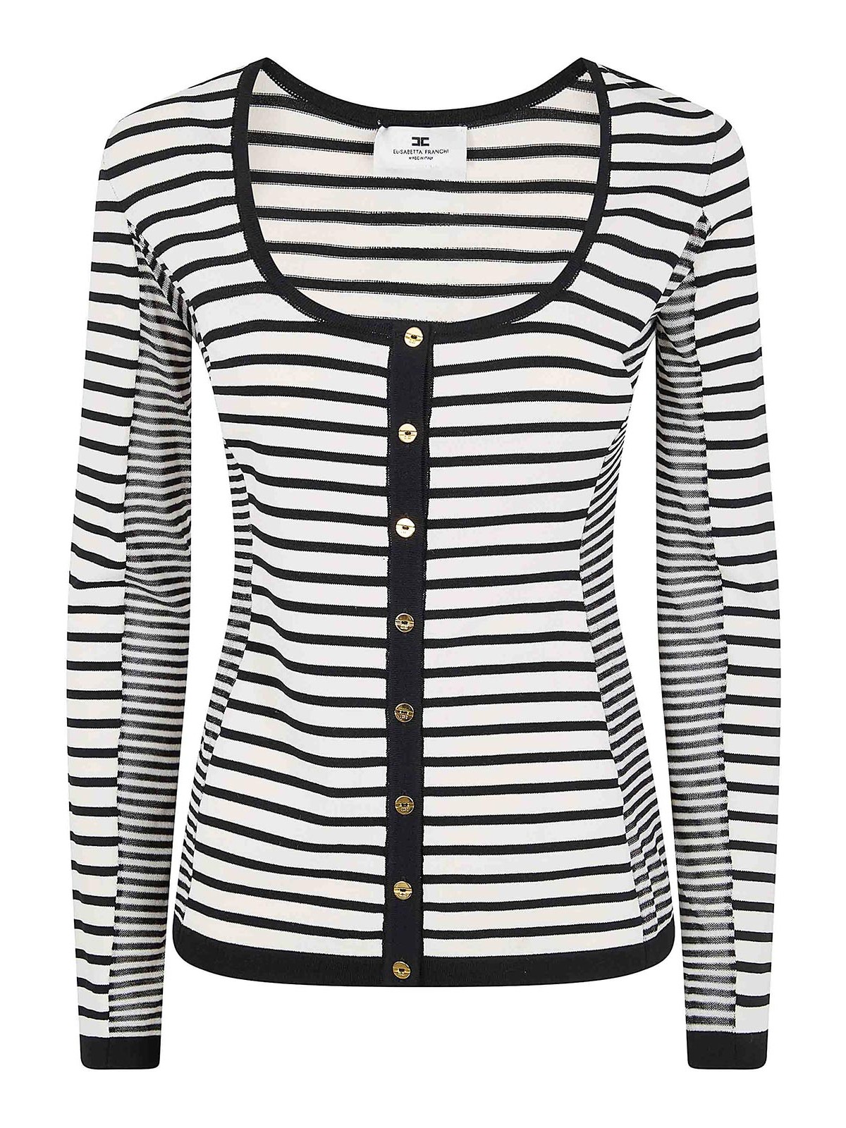Elisabetta Franchi Pull Col Rond - Noir