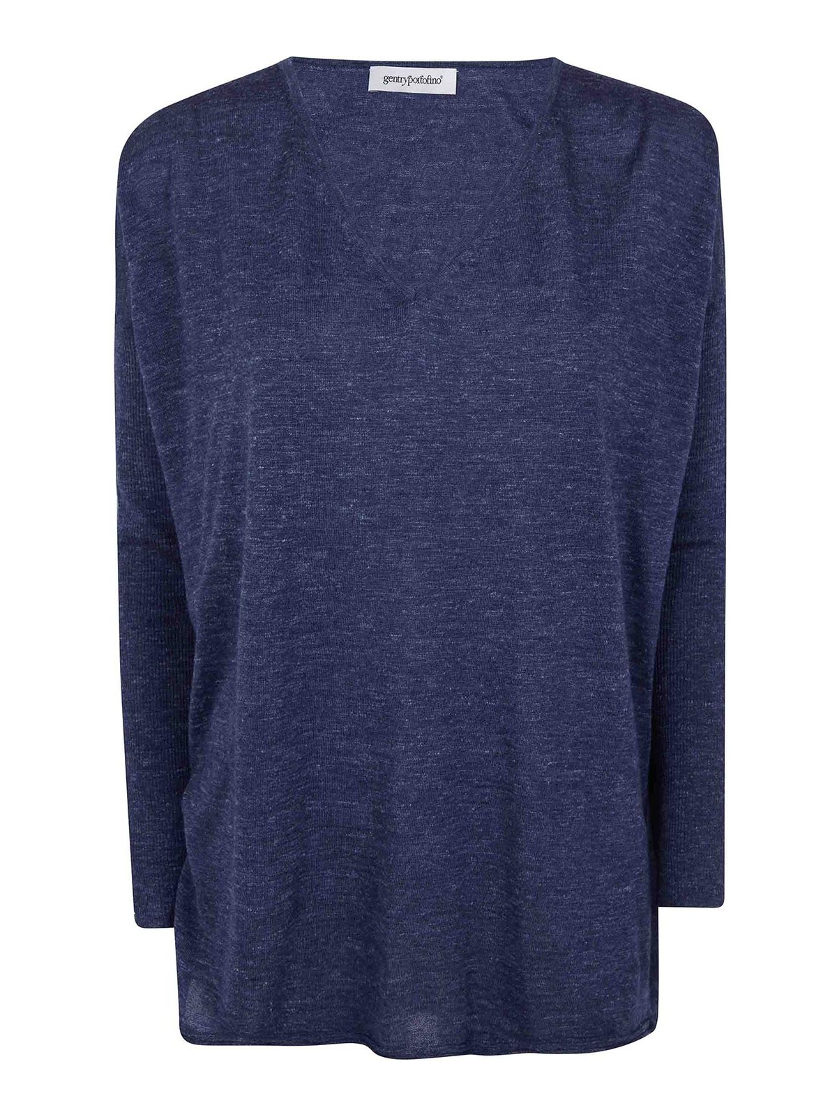 Gentryportofino Pull Col Rond - Bleu