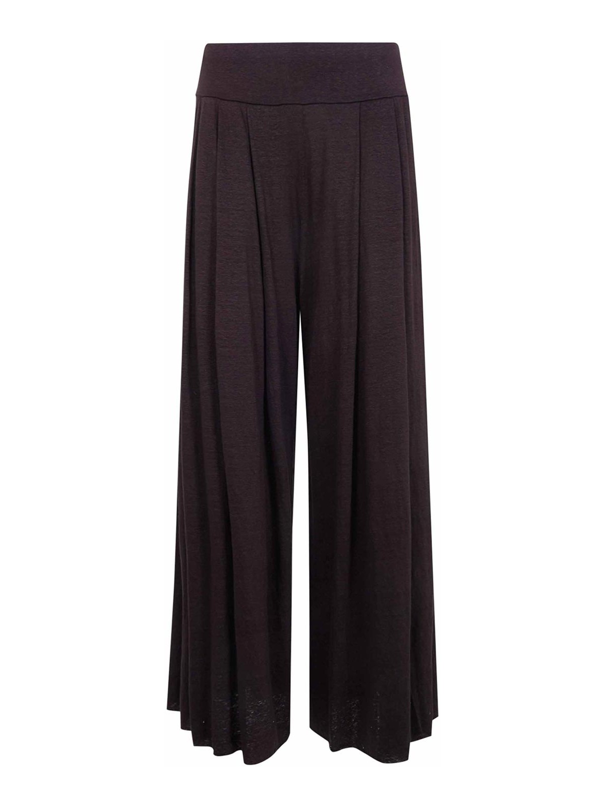 Labo.art Bubi Lieto Linen Wide Leg Trousers In Brown