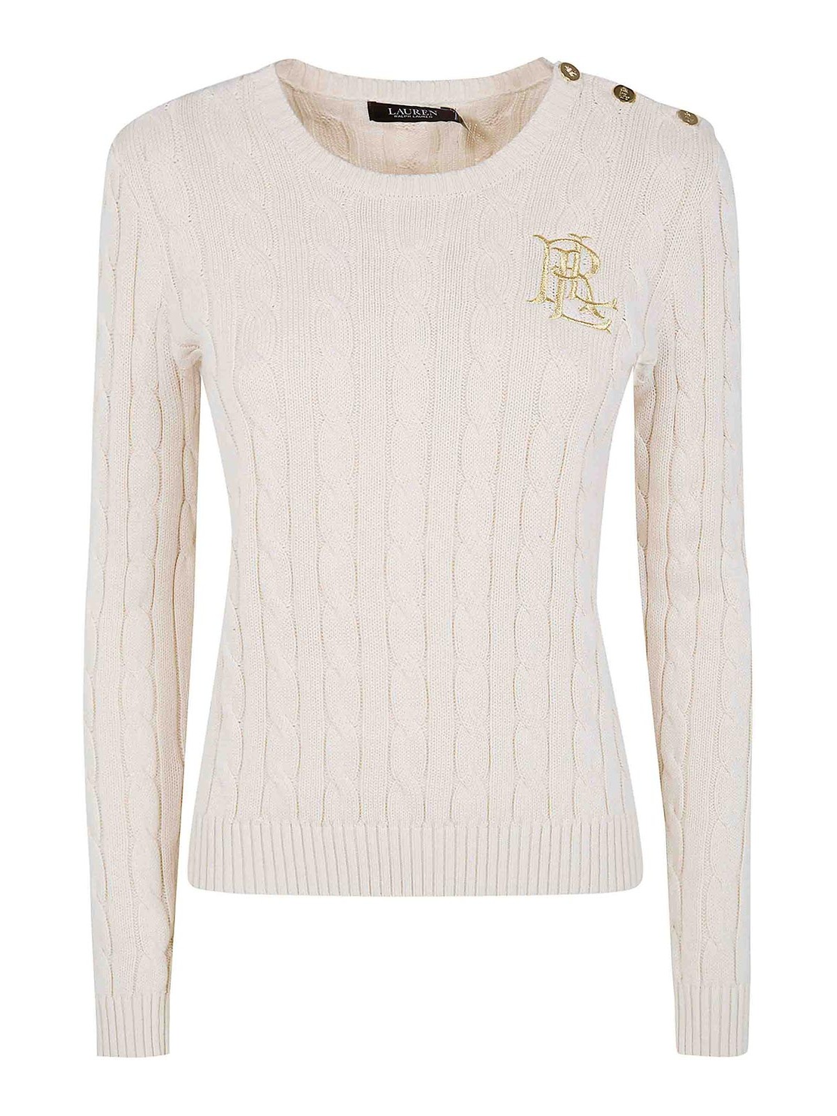 Lauren Ralph Lauren Pull Col Rond - Blanc