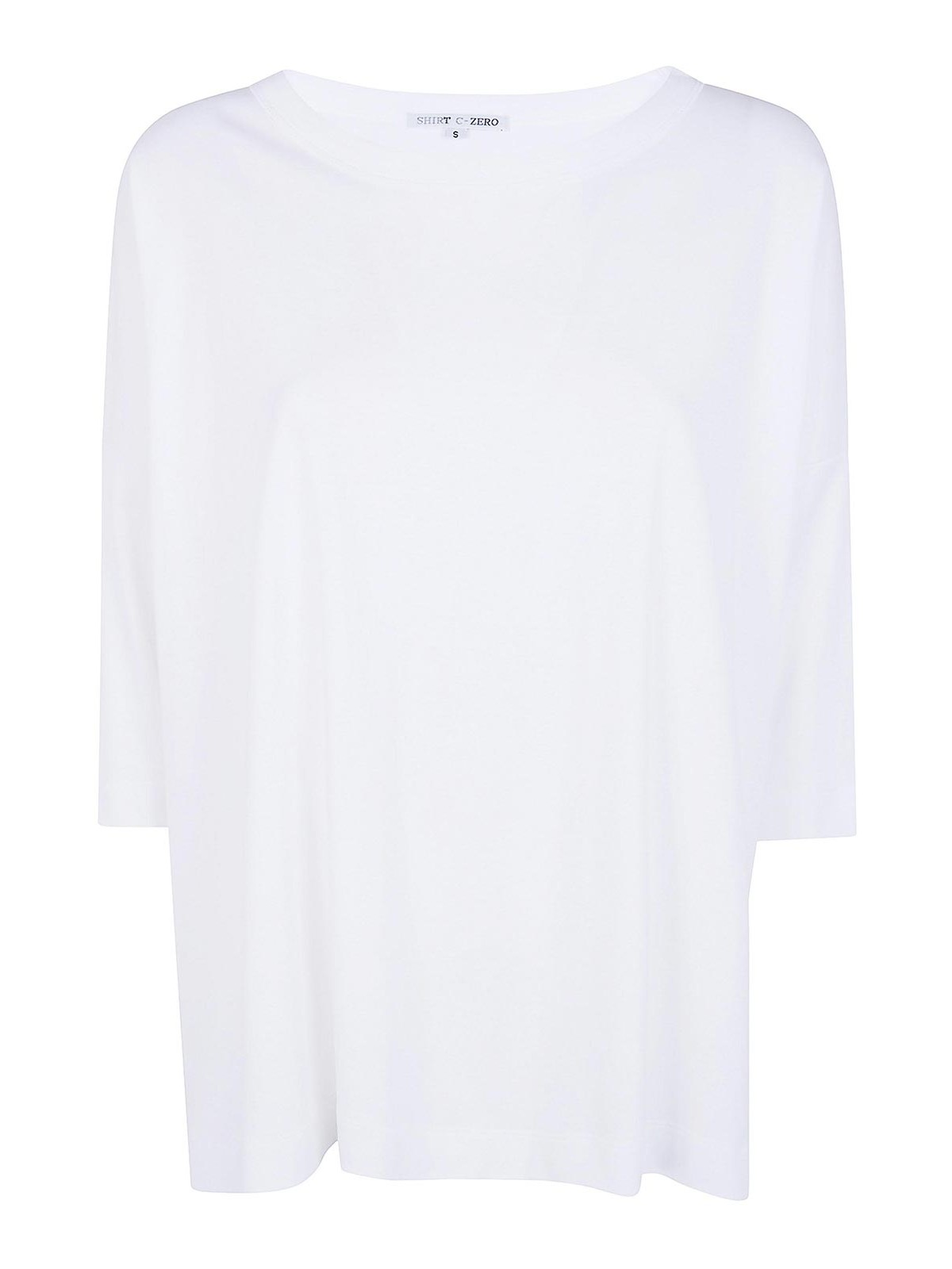 Shirt C-zero Oversized Boat Neck T-shirt In White