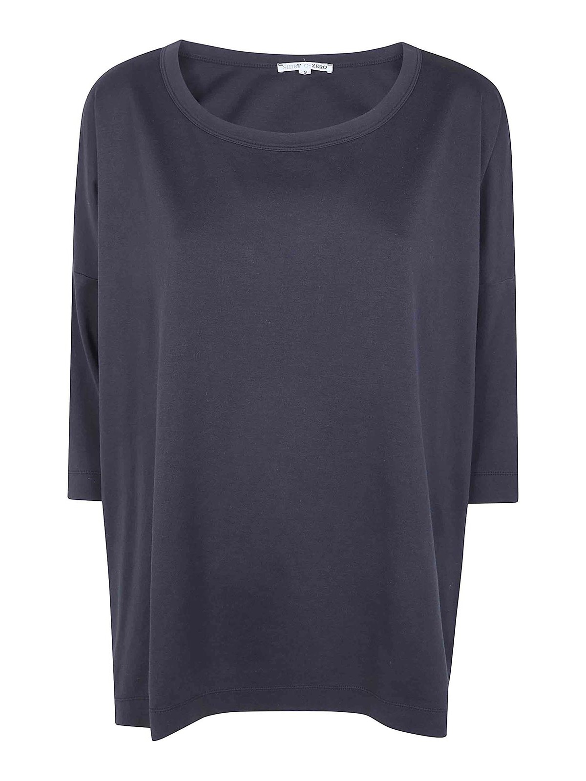 Shirt C-zero Oversized Boat Neck T-shirt In Black