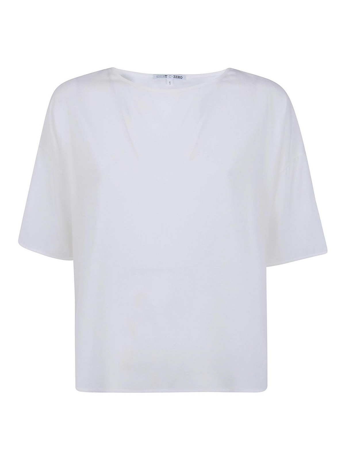 Shirt C-zero 3/4 Sleeves Squared Fit T-shirt In White