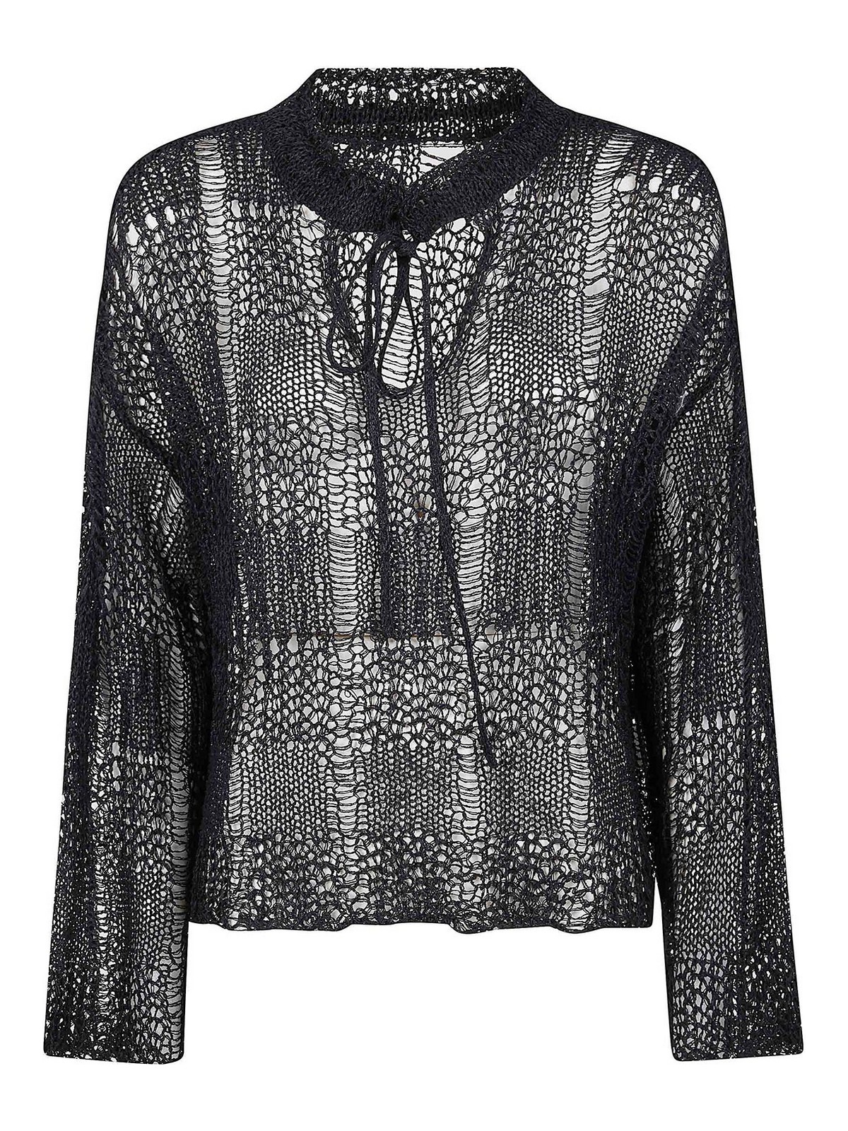 Y'S Pull Col Rond - Noir