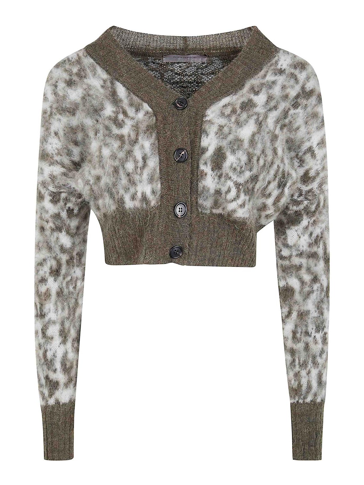 D. Exterior Cardigan - Vert