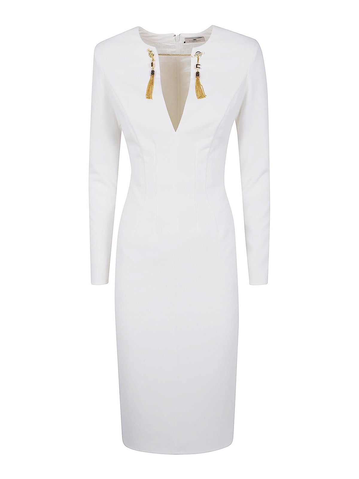 Elisabetta Franchi Maxi Robe - Blanc