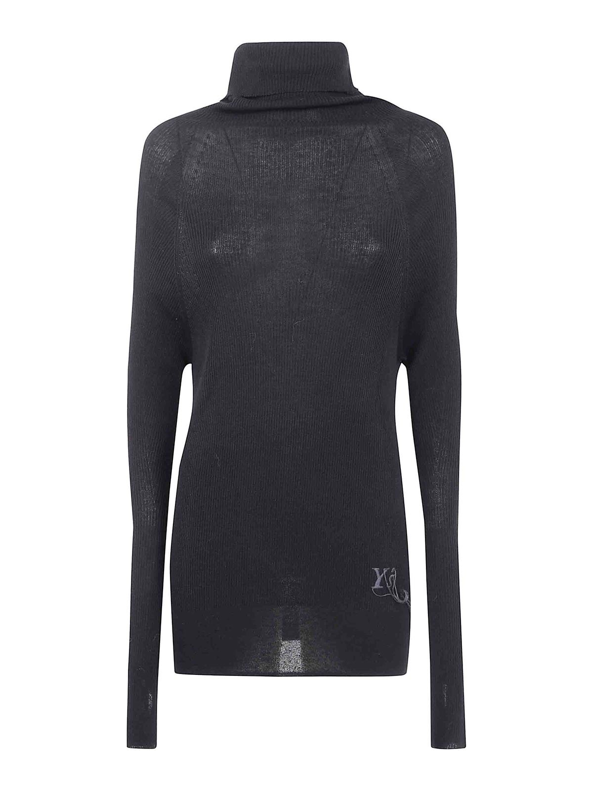 Y'S Pull Col Roulé - Noir