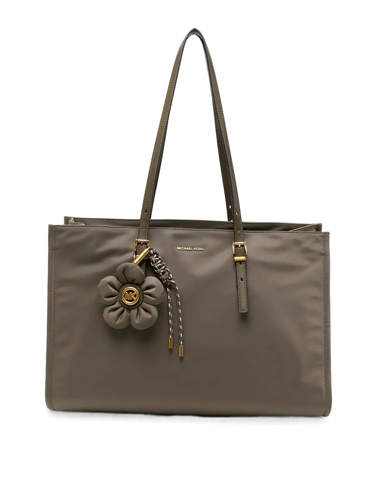 Michael Kors Lg Bw Mf Tz Tote Bag With Charm In Green