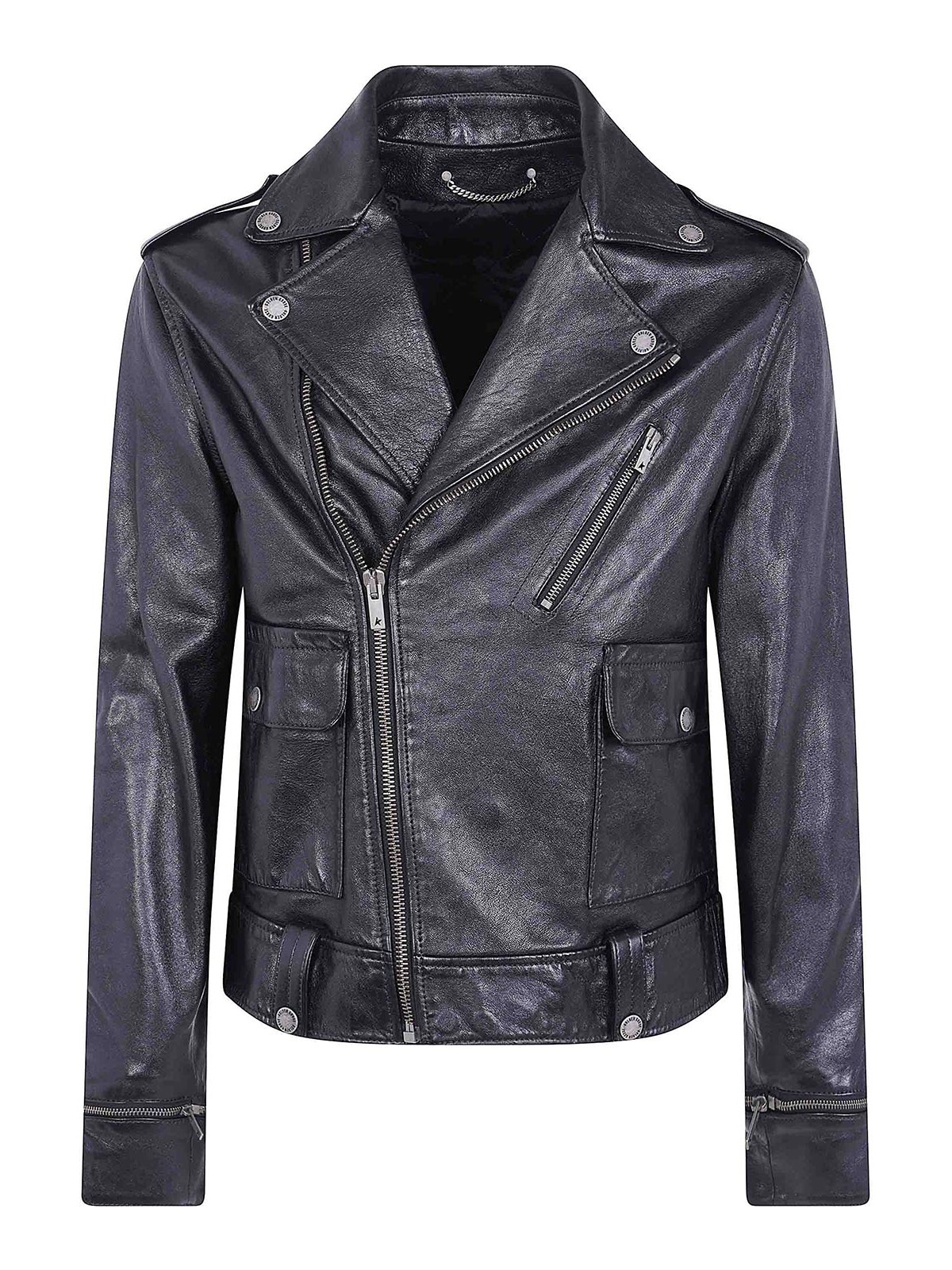Golden Goose Blouson En Cuir - Noir