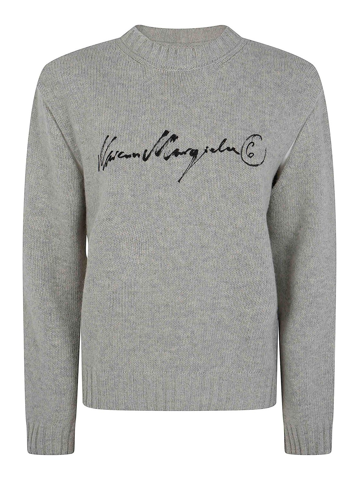 MM6 Maison Margiela Pull Col Rond - Gris