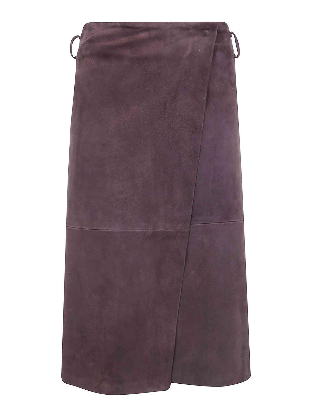 Semicouture Jupe En Cuir - Marron