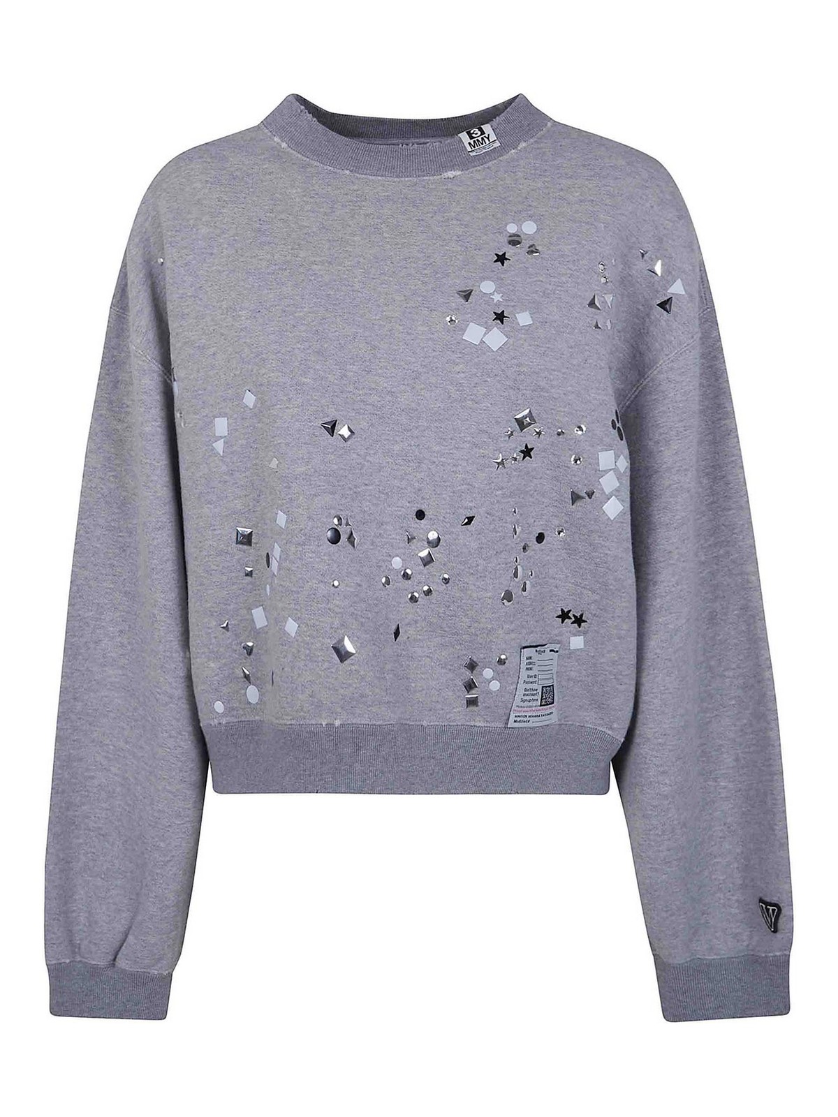 Maison Mihara Yasuhiro Pull Col Rond - Gris