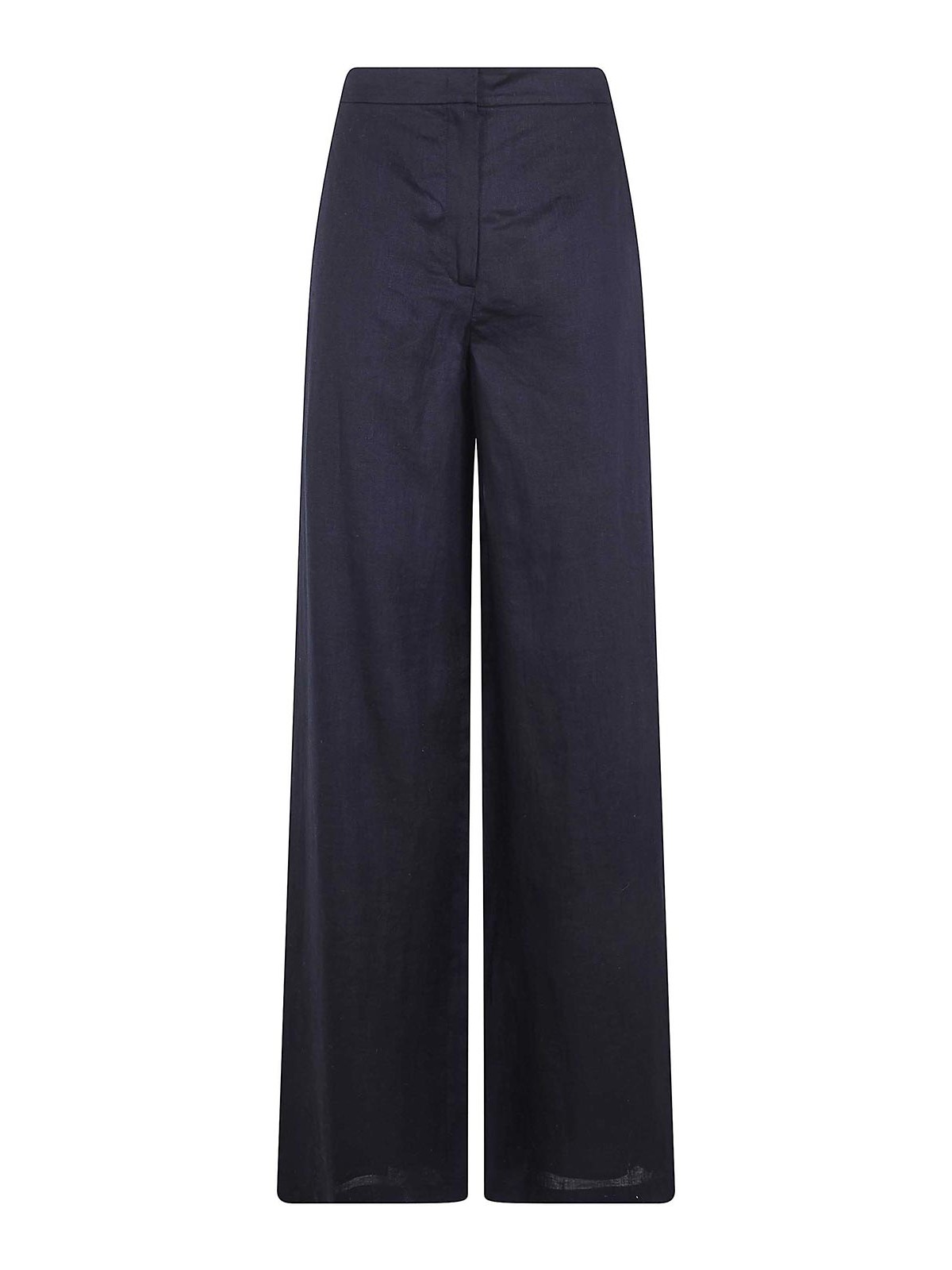Max Mara Tapioca Linen Classic Trousers In Black