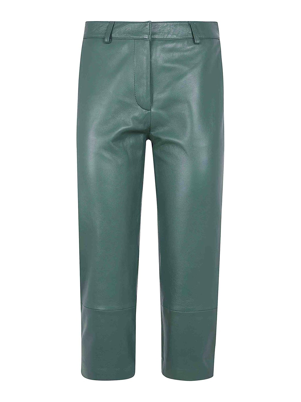 The Frankie Shop Pantalons En Cuir - Vert