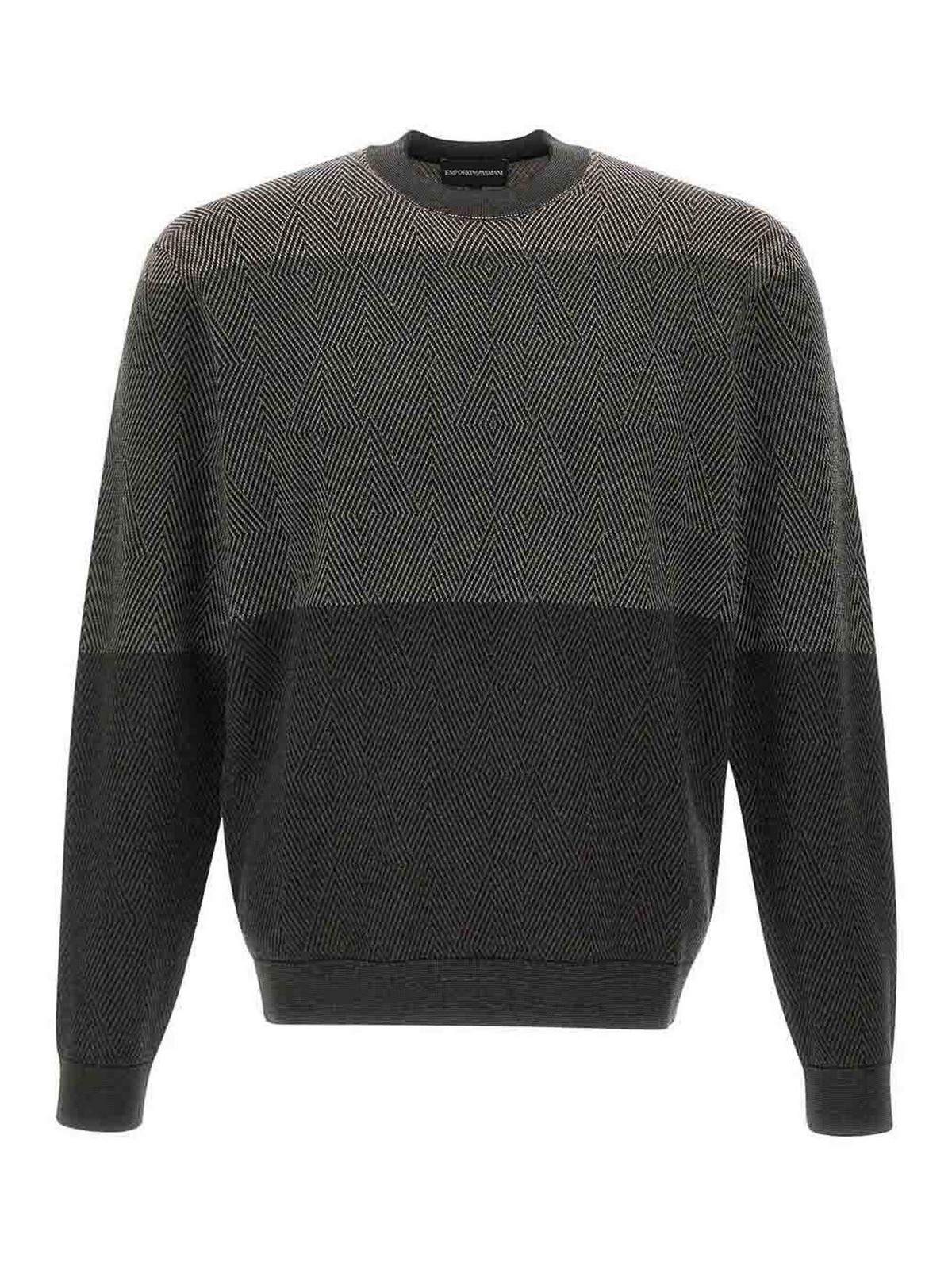 Emporio Armani Pull Col Rond - Vert