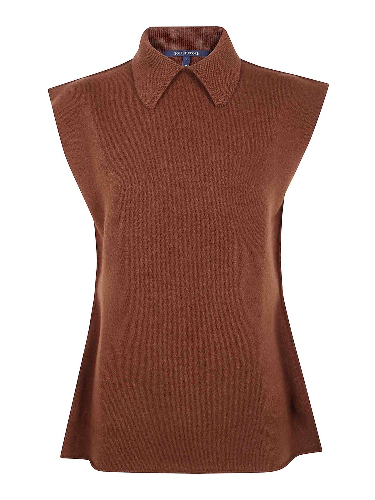 Sofie D'hoore Wool Waistcoat In Brown