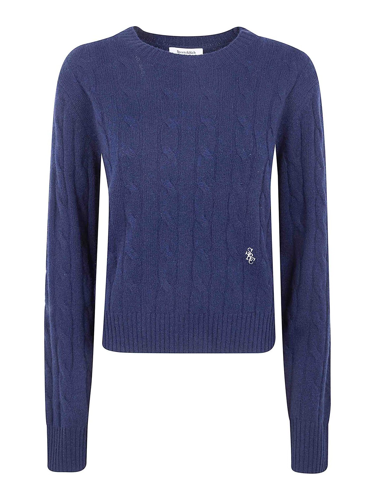 Sporty & Rich Pull Col Rond - Bleu