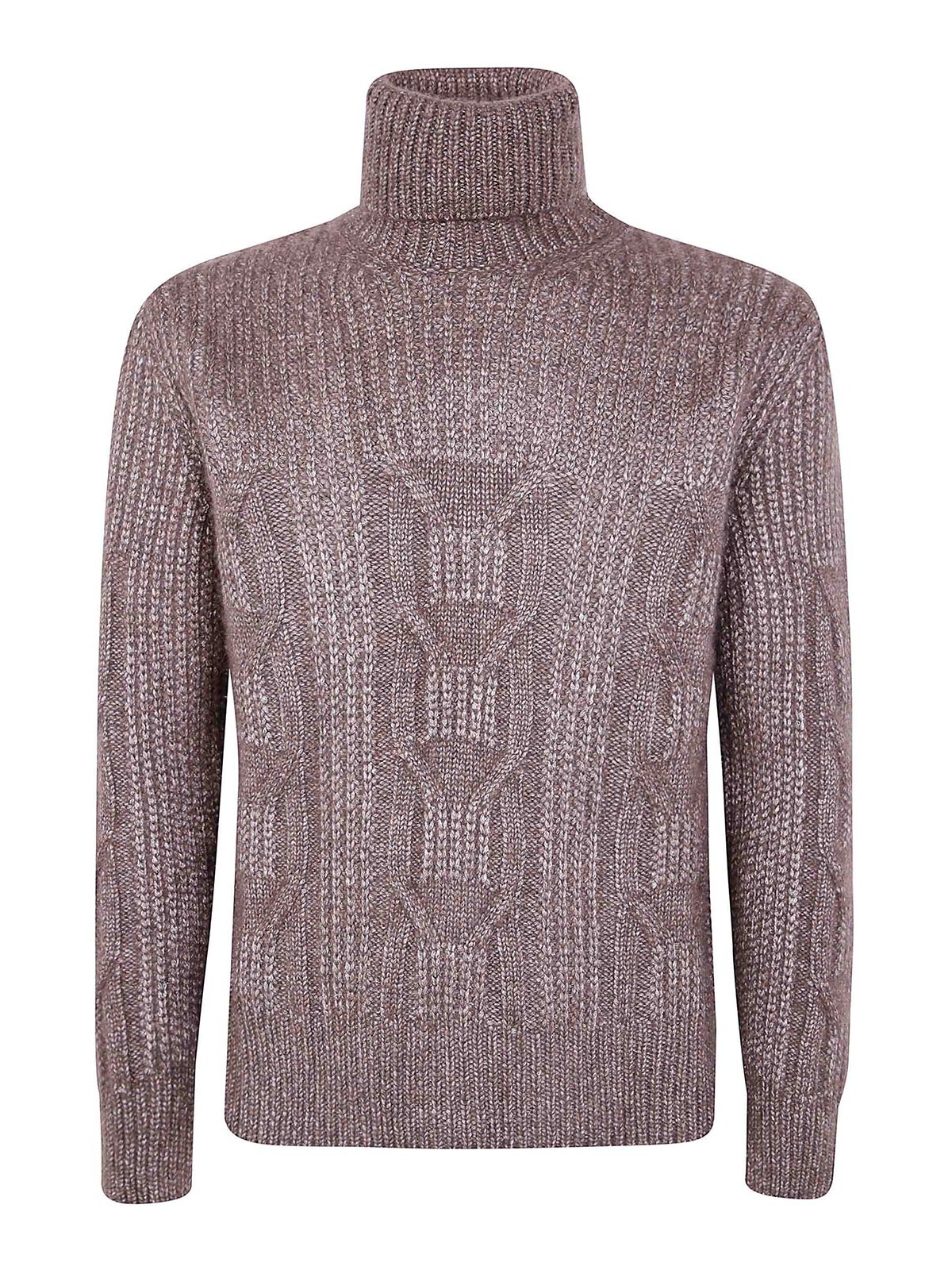 Zegna Pull Col Roulé - Marron