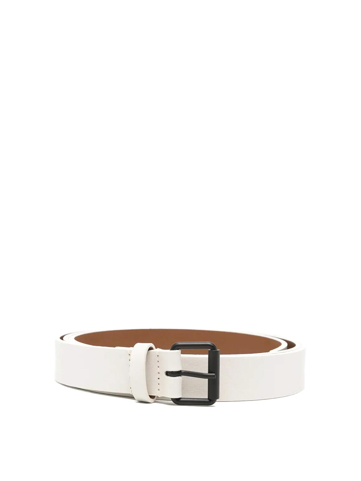 Sofie D'hoore Varnia Leather Wide Belt Mm 25 In White