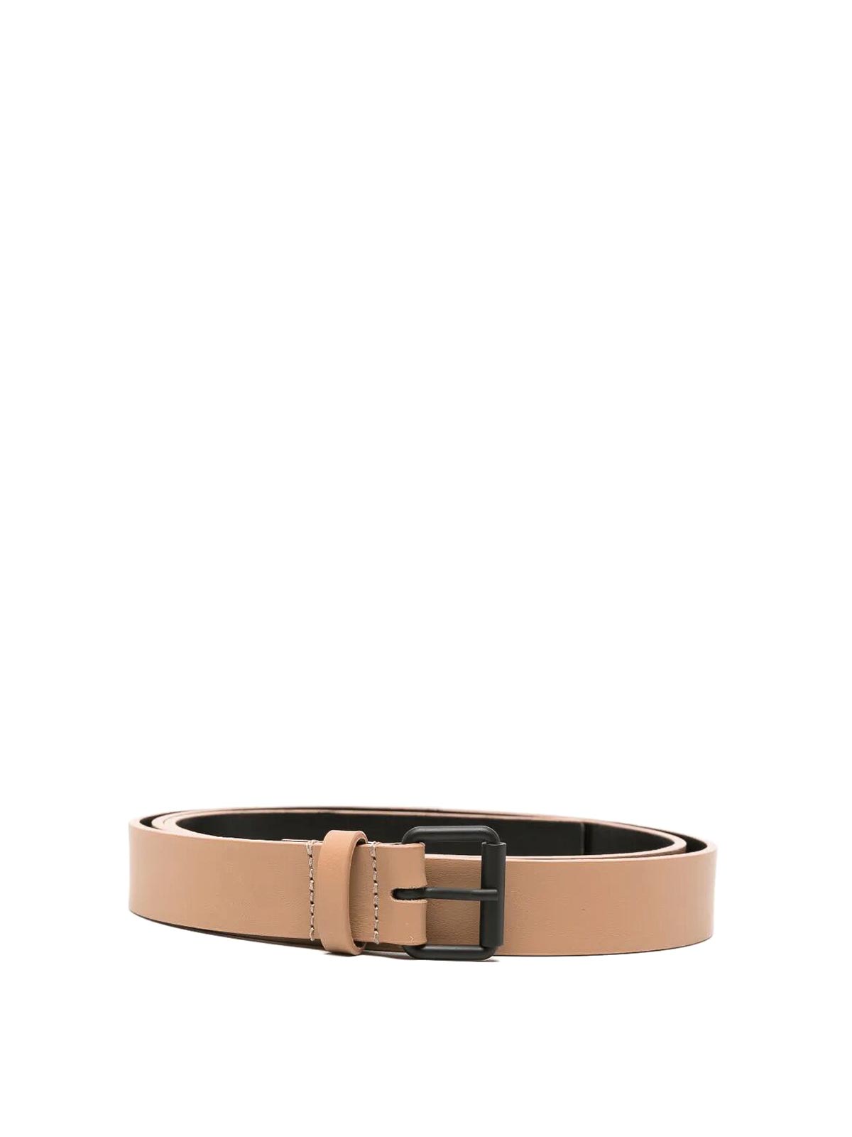 Sofie D'hoore Varnia Leather Wide Belt Mm 25 In Grey