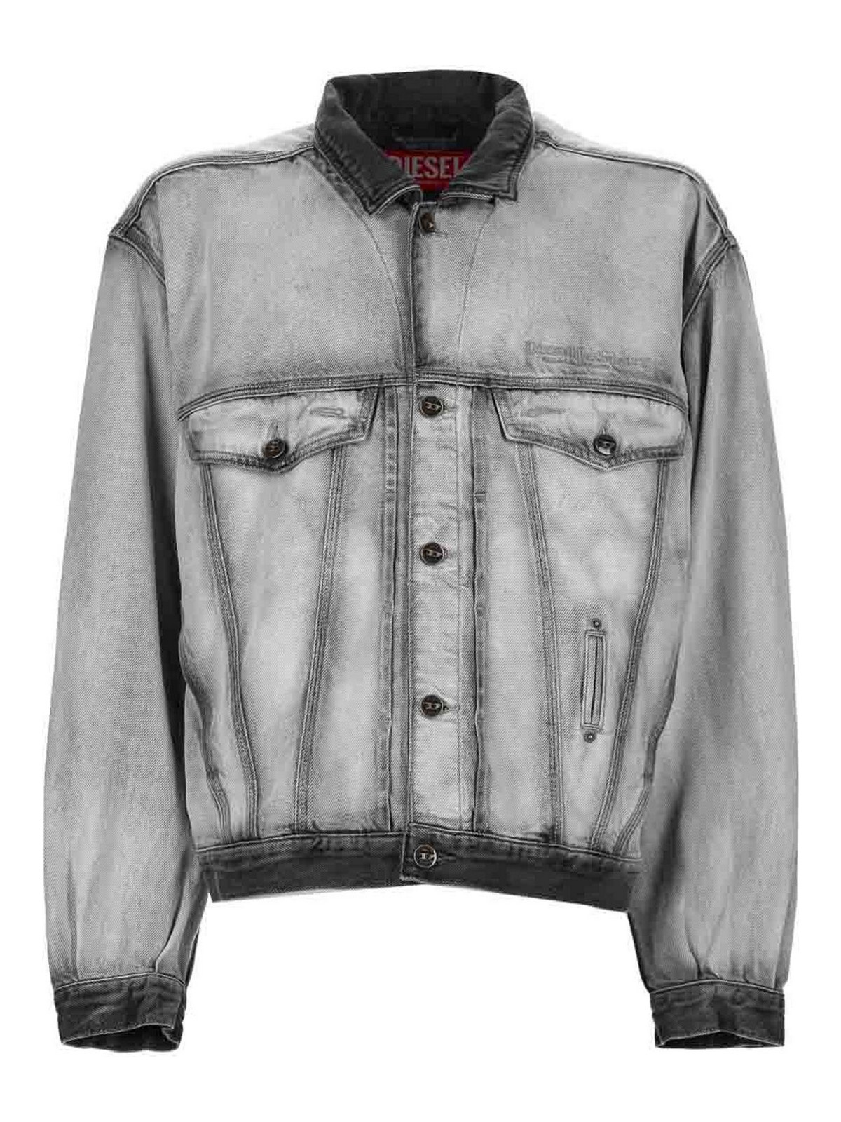 Diesel Veste En Jean - Gris