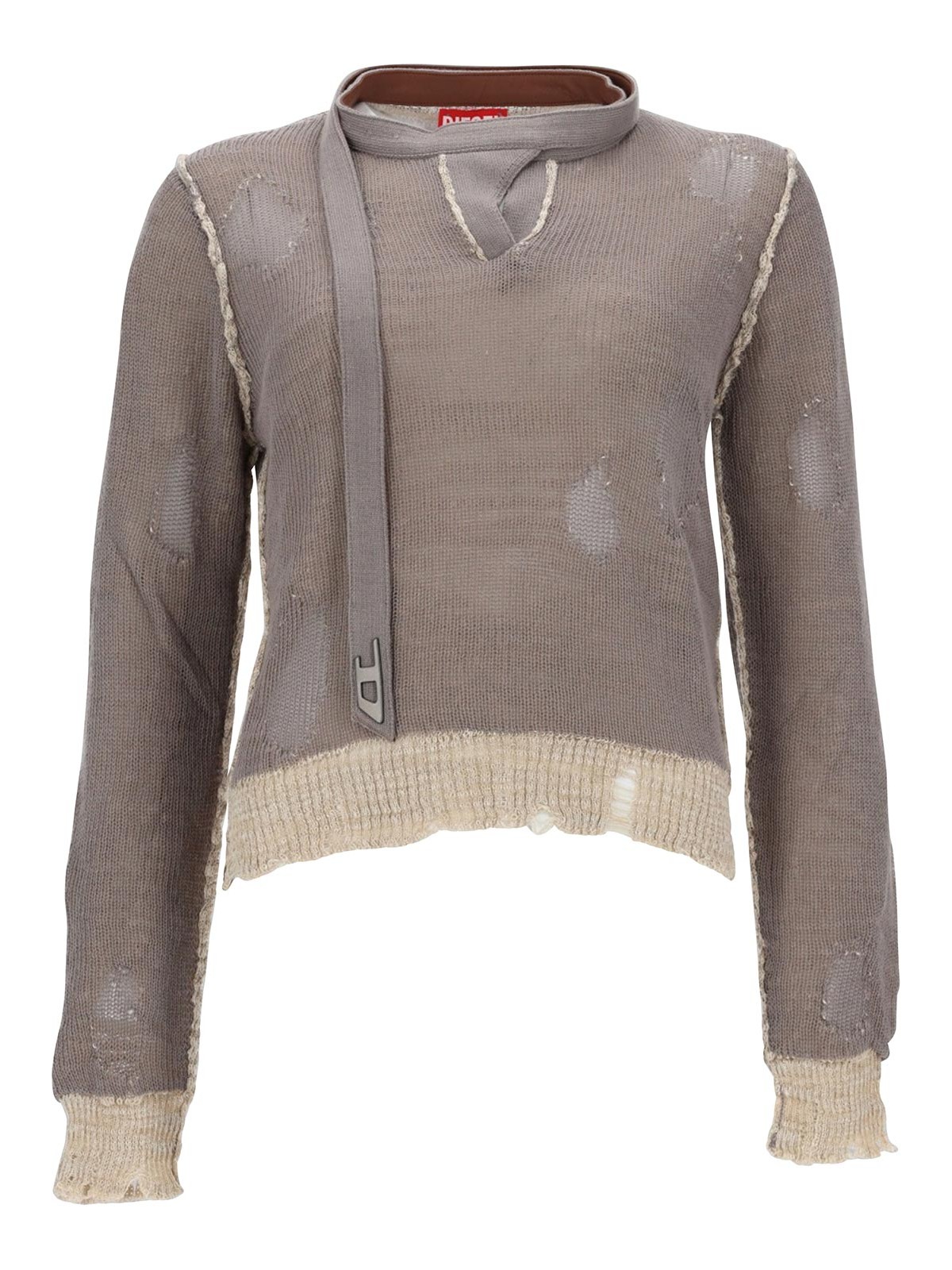 Diesel Pull Col Rond - Gris