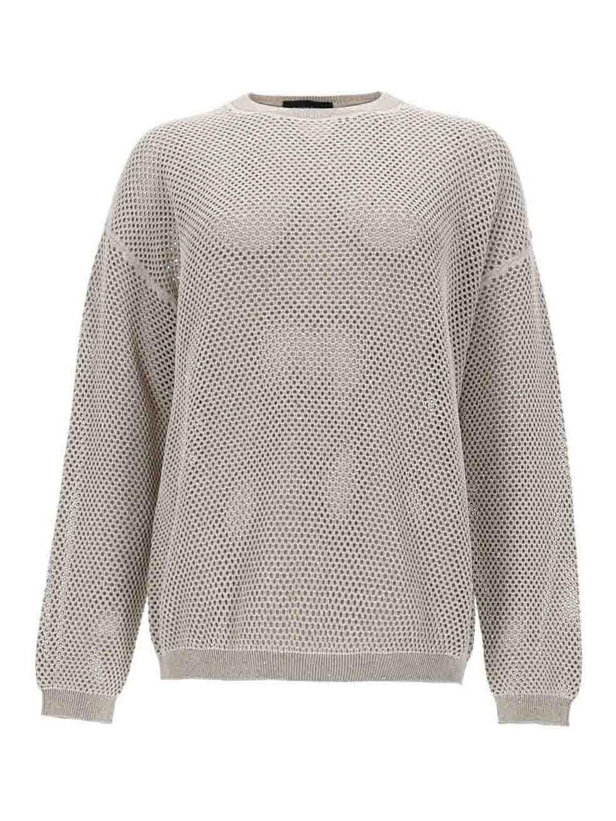Fabiana Filippi Pull Col Rond - Gris