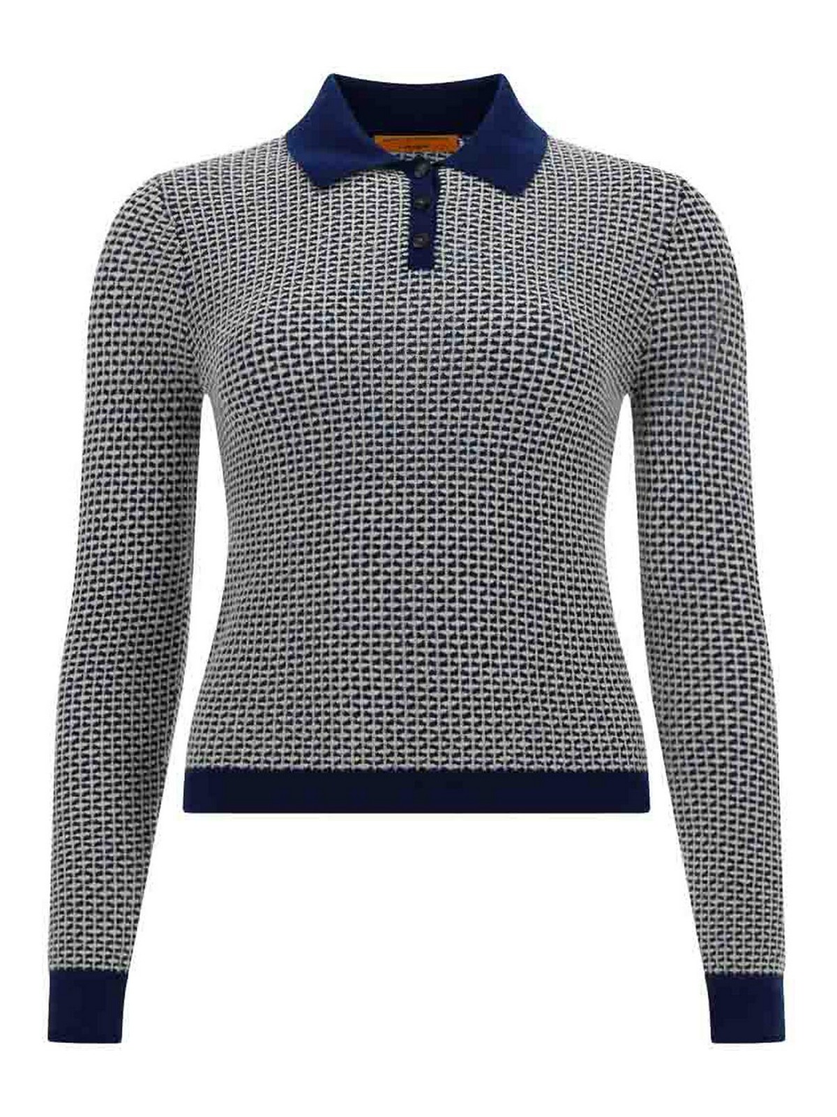 Guest In Residence Knitted Polo In Blue