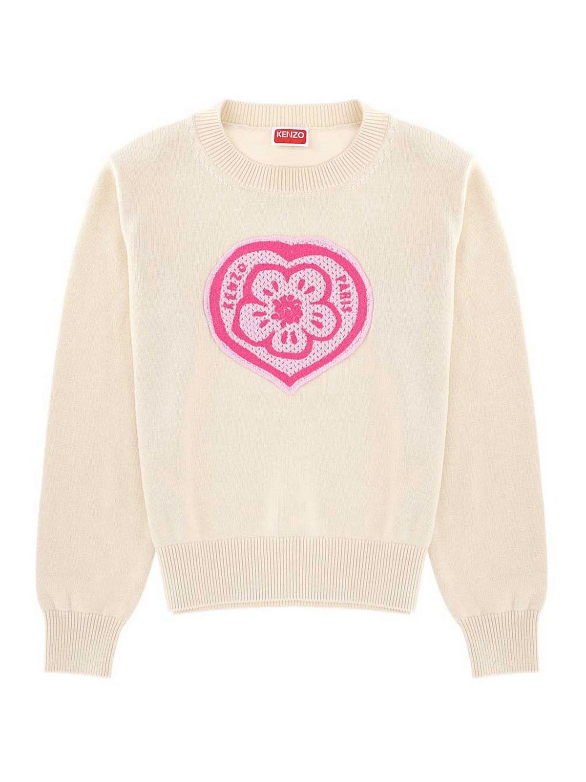 Kenzo Pull Col Rond - Rose Clair
