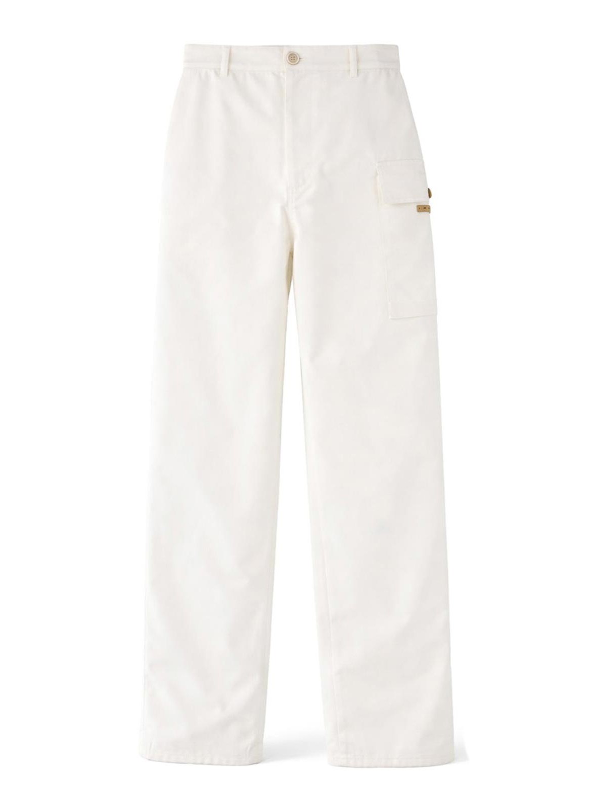 Marni Cargo Pocket Pants In White