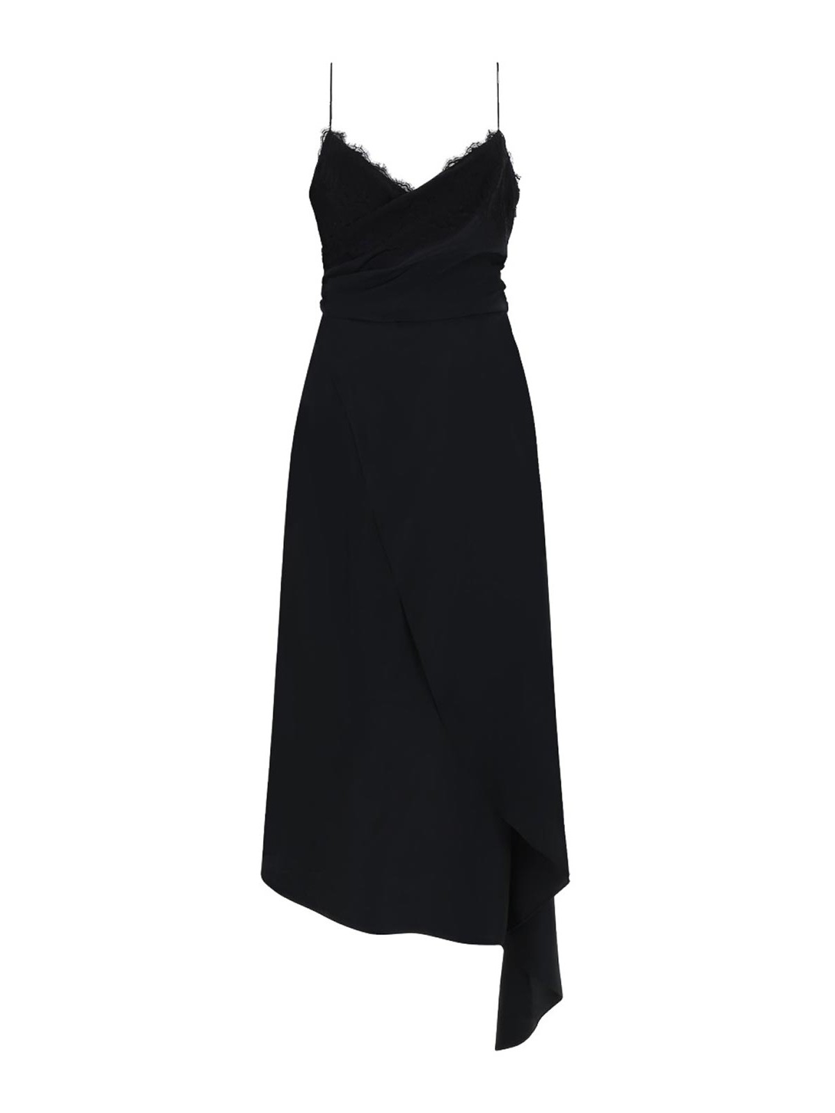 Moschino Midi Dress With Lace In Black