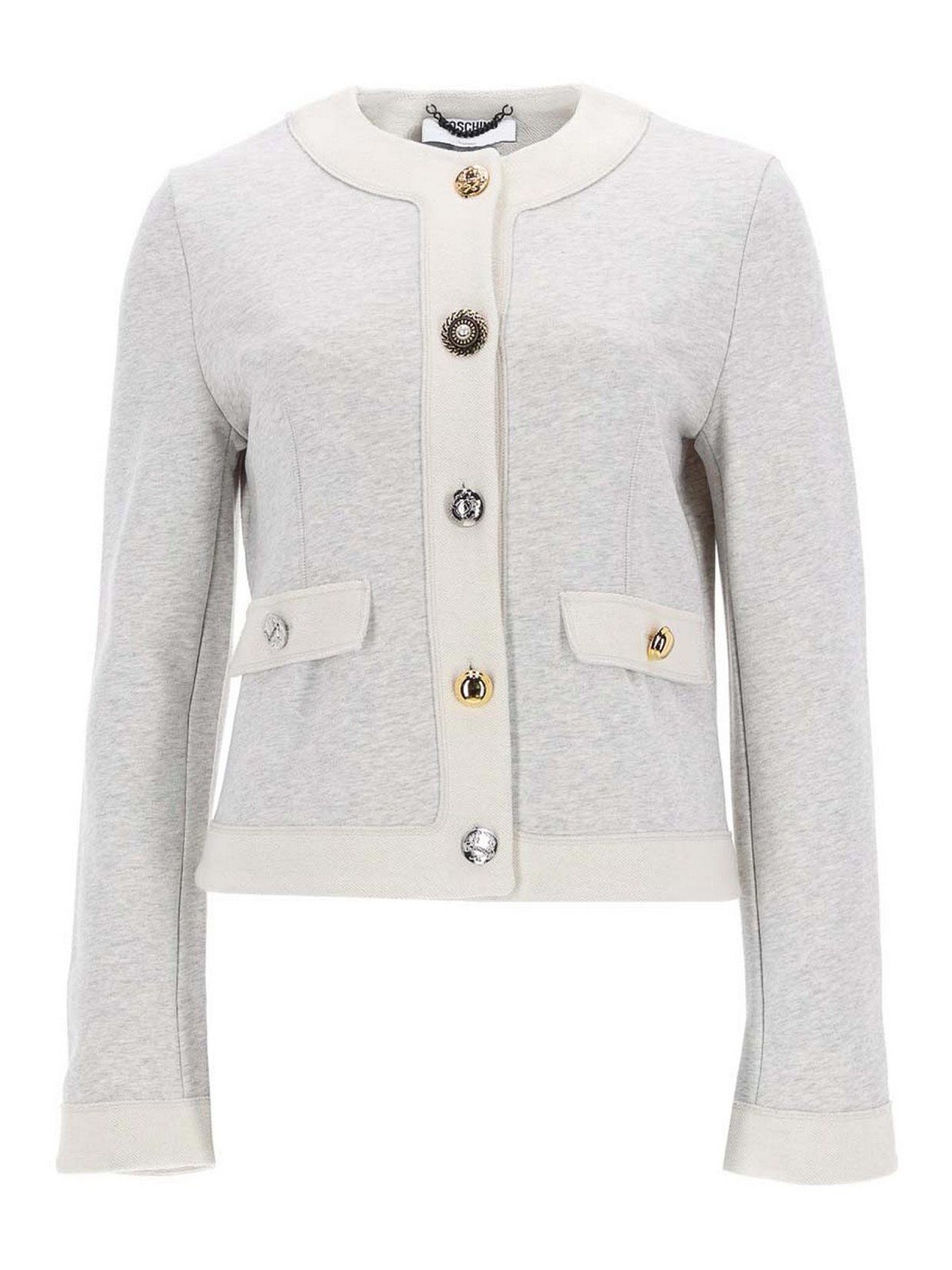 Moschino Cardigan With Buttons In Grey