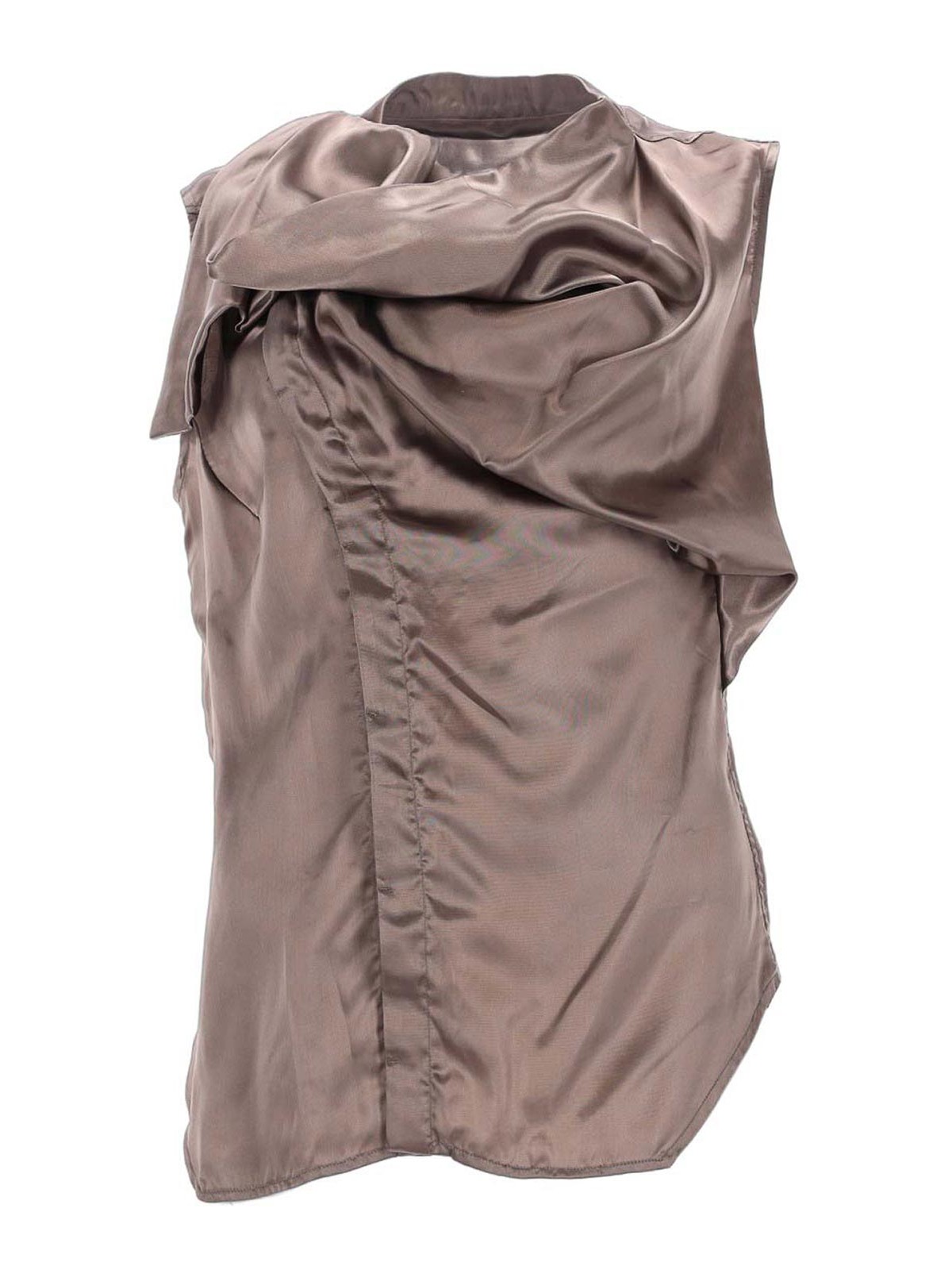 Rick Owens Sleeveless  Shirt In Bronze