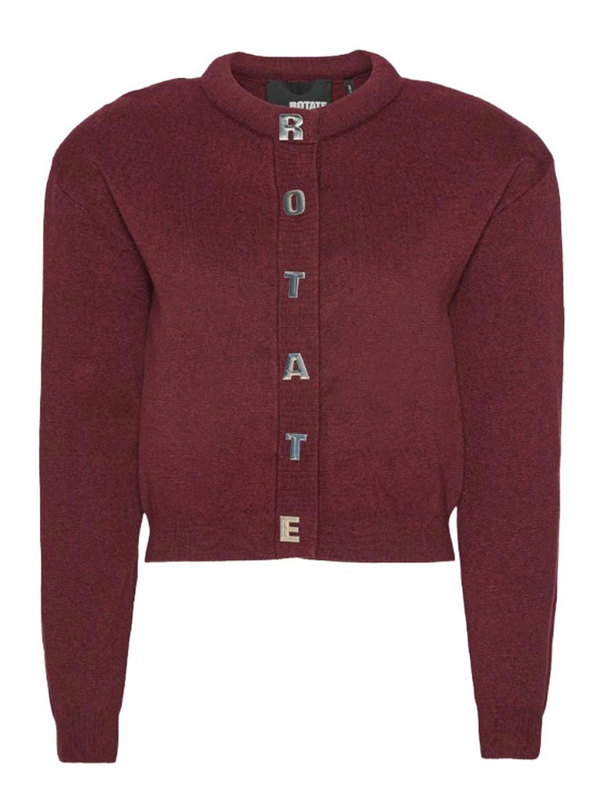 Rotate Birger Christensen Pull Col Rond - Rouge Brun