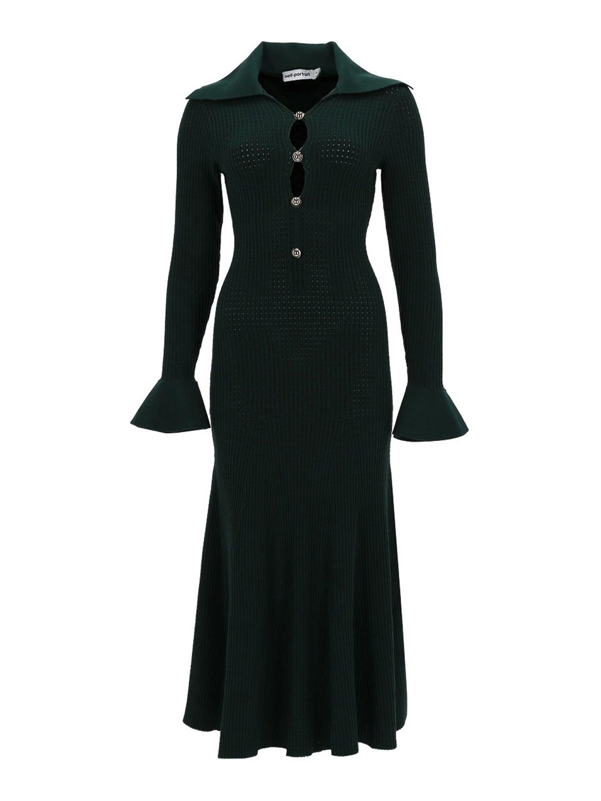 Self Portrait Maxi Robe - Vert