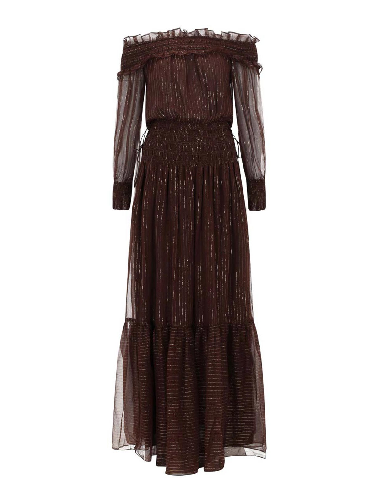 Self Portrait Maxi Robe - Marron