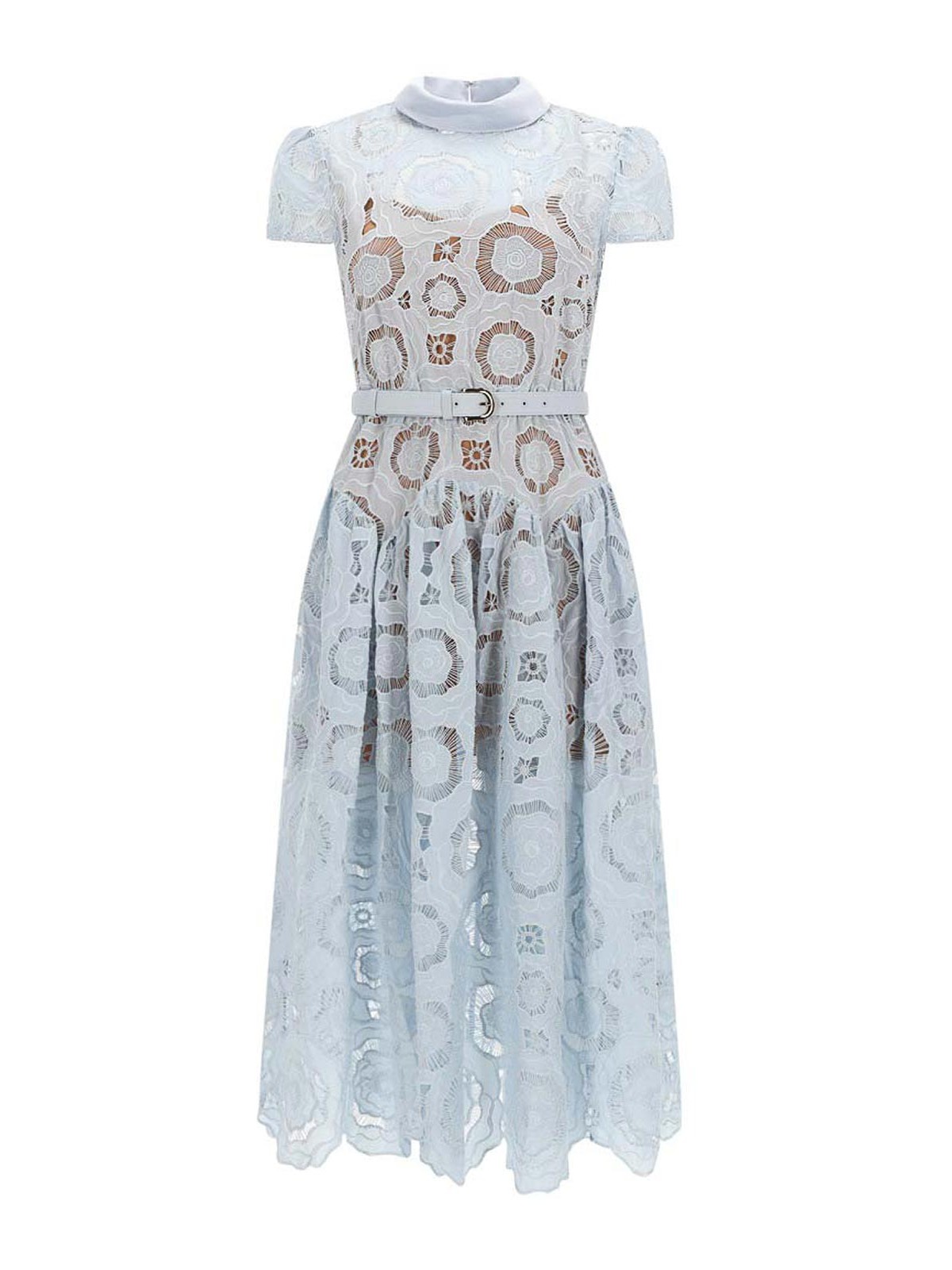 Self Portrait Maxi Robe - Bleu Clair