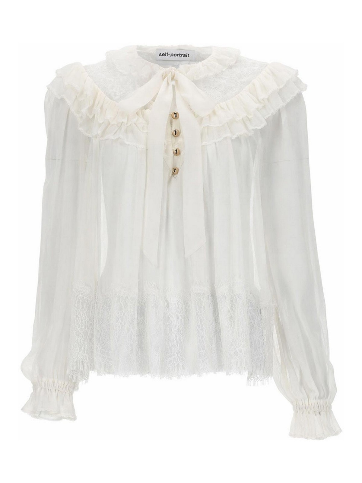 Self Portrait Top - Blanc