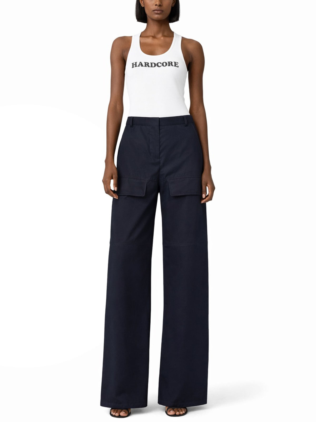 Stella Mccartney Cotton Cargo Pants In Blue