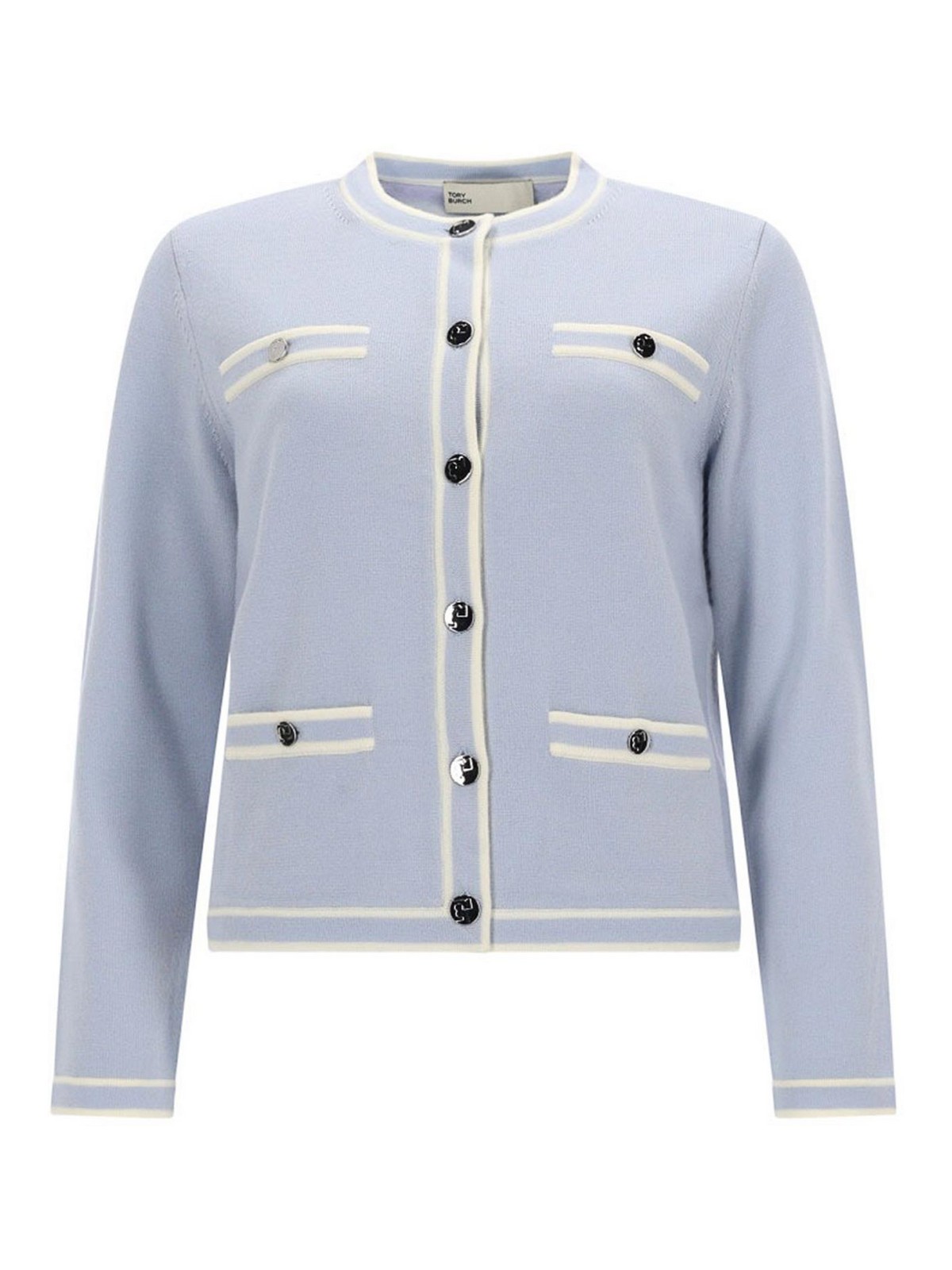 Tory Burch Pull Col Rond - Bleu