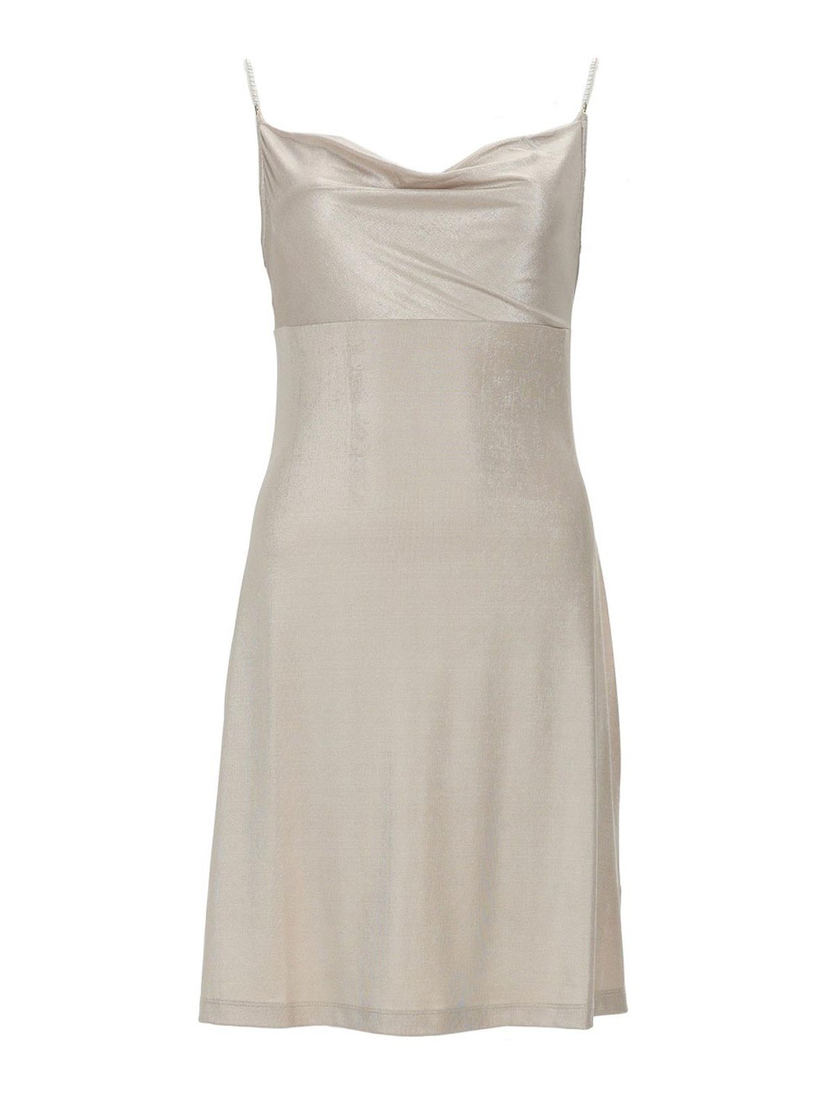 Versace Jeans Couture Satin Mini Dress In White