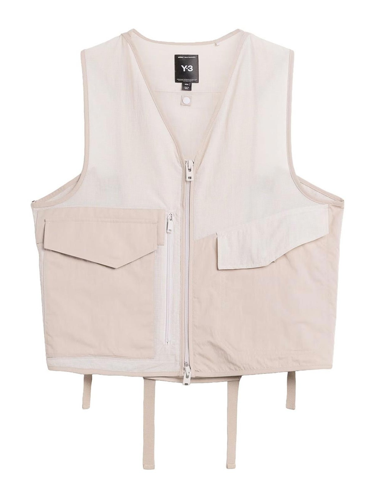 Y-3 Vest With Pockets In Beige