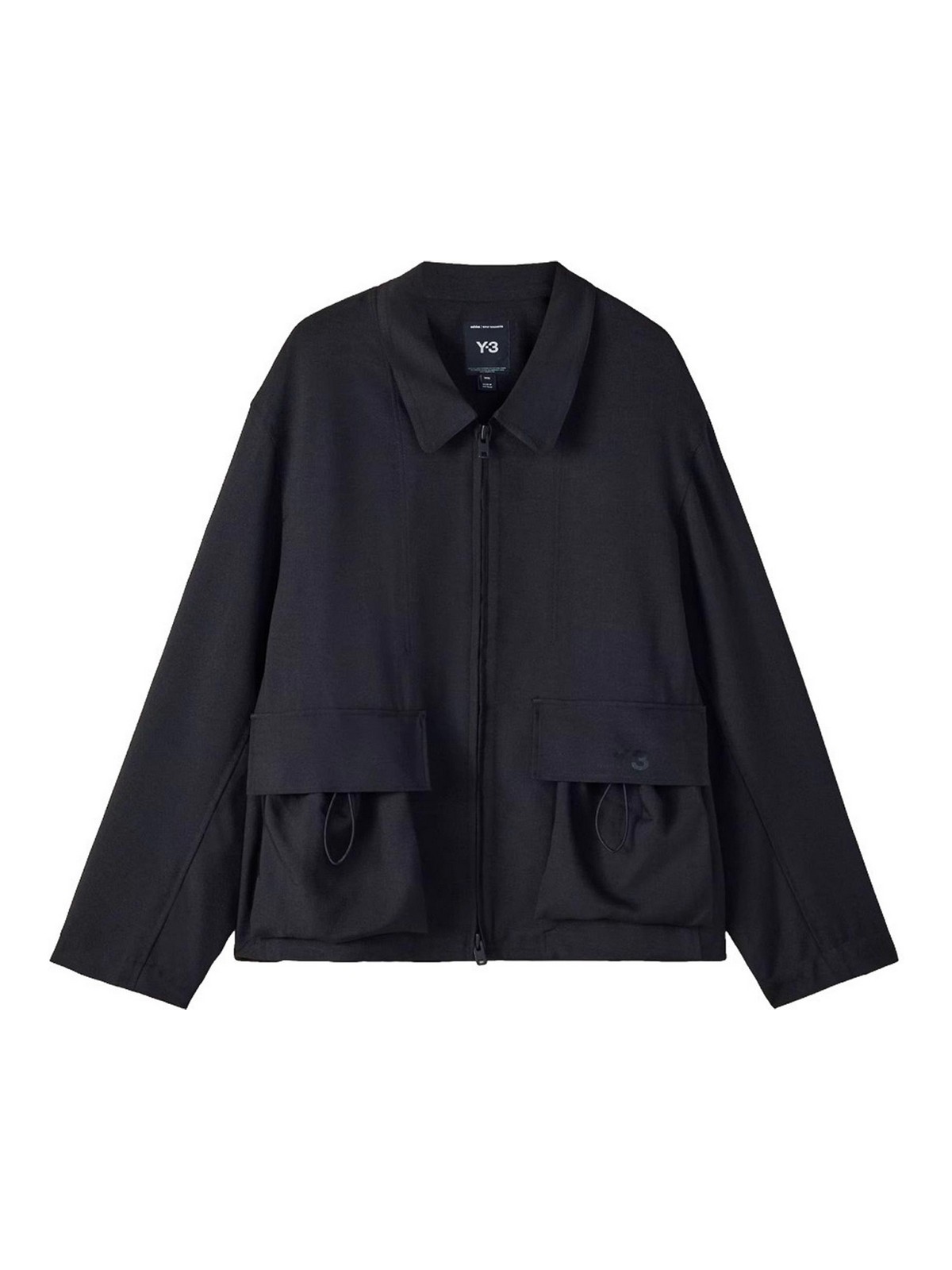Y-3 Jacket With Collar In Black